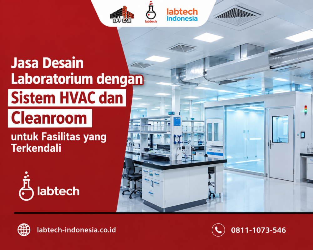Jasa desain laboratorium dengan sistem HVAC dan cleanroom