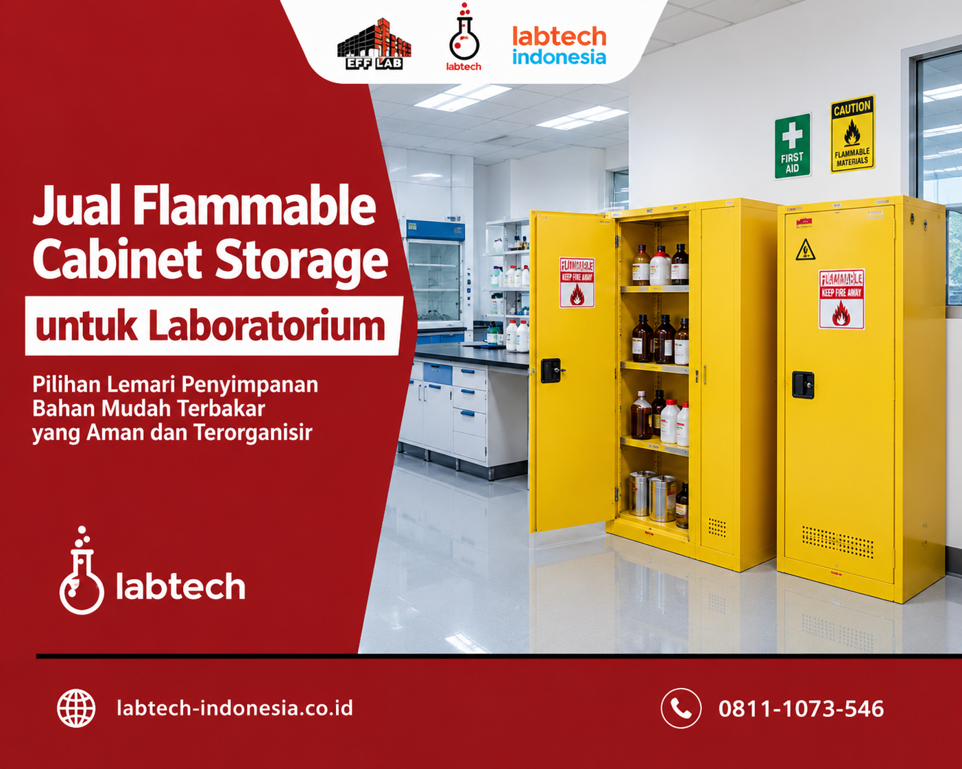 Jual Flammable Cabinet Storage untuk Laboratorium
