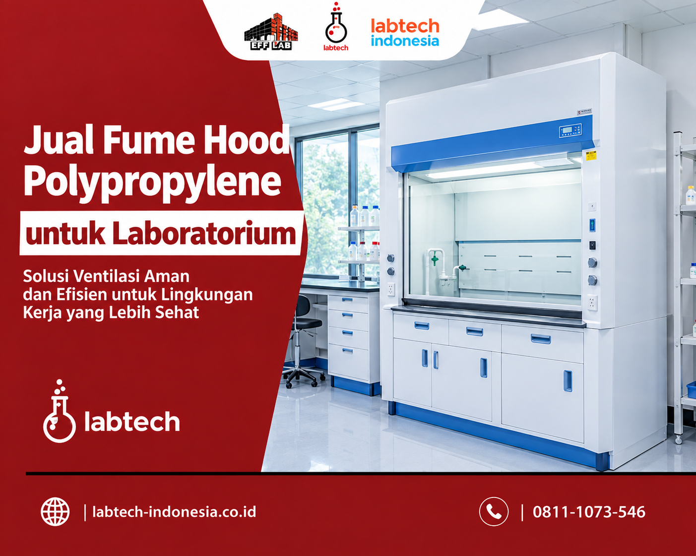 Jual fume hood polypropylene untuk laboratorium