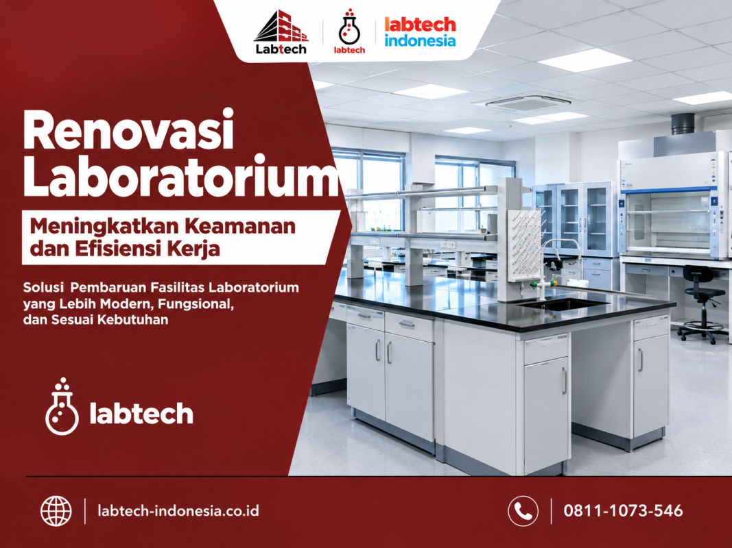 Renovasi laboratorium dengan pembaruan furniture dan fasilitas untuk mendukung kegiatan laboratorium